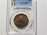 Africa de Sud / South Africa - Penny 1953 - Elizabeth II PCGS PR62RB - 5000 ex., Cupru (arama)