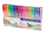 Set 50 pixuri cu Gel multicolore si cu Sclipici 15 cm