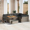 VidaXL Set de canapele pentru grădină 12 pcs Gri 100 x 100 x 71 cm 3364378