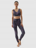 Colanți de yoga din materiale reciclate pentru femei - maro, 4F Sportswear