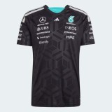 Mercedes AMG Petronas tricou de bărbați black official Teamline Replica F1 Team 2026 - XXL