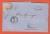 AMS @ - SCRISOARE 1862 GERMANIA VECHE, THURN UND TAXIS, francata cu valoarea de 9 KREUZER - 23 II MICHEL, circulata Frankfurt - Viena