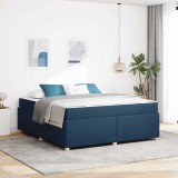 Cumpara ieftin Cadru de pat cu saltea albastru 180 x 200 cm țesătură