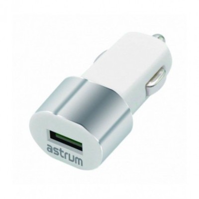 Incarcator Auto Astrum CC100, 1.0A, 1xUSB Alb foto