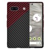 Husa pentru Google Pixel 7a, Techsuit, Carbonite FiberShell, Neagra Rosie