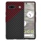 Husa pentru Google Pixel 7a, Techsuit, Carbonite FiberShell, Neagra Rosie