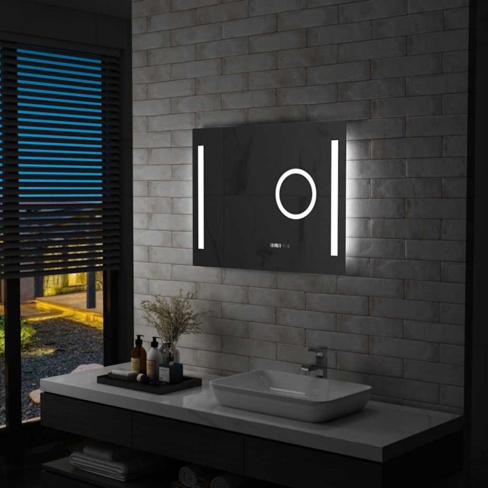 vidaXL Oglindă cu LED de perete de baie, cu senzor tactil, 80 x 60 cm 144742