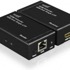 Adaptor prelungitor HDMI pana la 60m prin cablu Cat5/Cat6 FullHD V1.3 Well