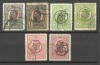 ROMANIA 1918 CAROL I TIPOGRAFIATE SUPRATIPAR P.T.T.-F.F. STAMPILATE, Regi, Stampilat