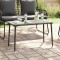 vidaXL Masă de Grădină Negru 80 x 40 x 45.5 cm Rattan poli 42010364