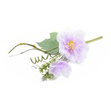 Cumpara ieftin Floare artificiala Peonia violet verzi 16 cm