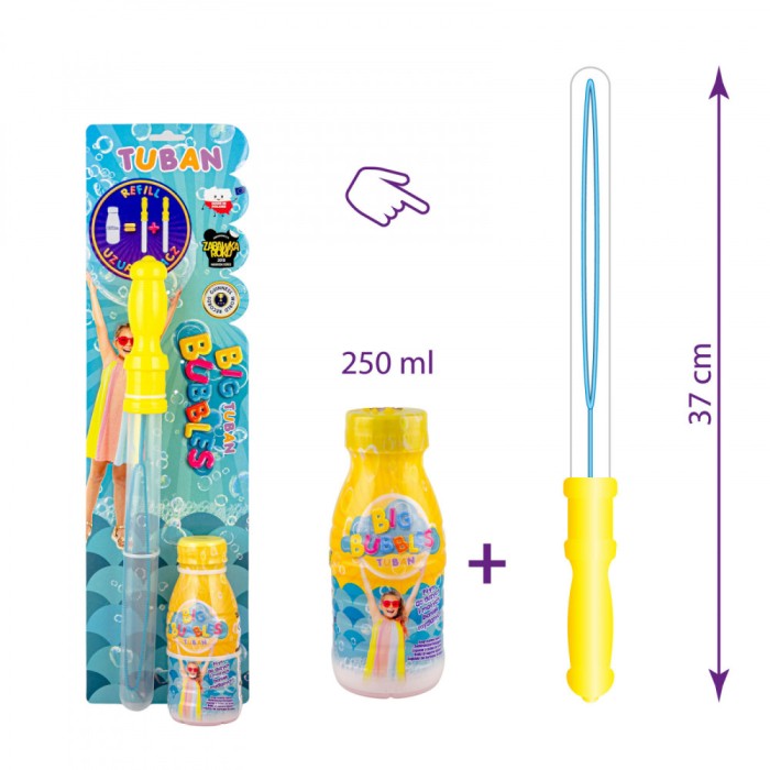 Set Baloane de sapun gigante - accesoriu sabie + solutie 250 ml