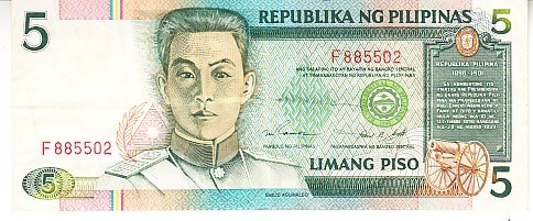 B11 5 - Bancnota foarte veche - Filipine / Pilipinas - 5 piso