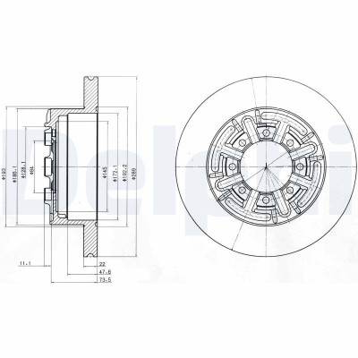 DELPHI BG4171 Disc frana foto