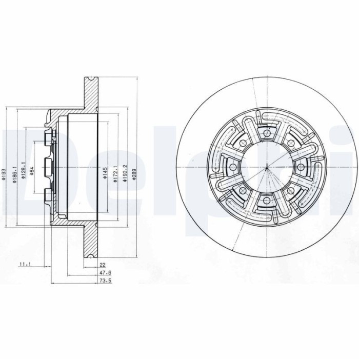 DELPHI BG4171 Disc frana