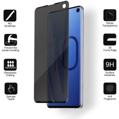 Folie de sticla Samsung Galaxy S10, Privacy Glass, folie securizata duritate 9H