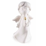 Figurina Inger portelan alb auriu II 8.5x7.5x16 cm