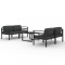 Set mobilier de gradina cu perne, 5 piese, antracit, aluminiu
