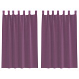 Cumpara ieftin Perdele Voile cu Bucle 2 buc Violet 140x175 cm