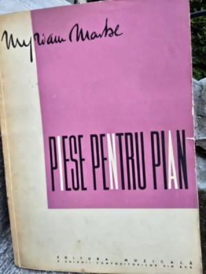 Partitura, Piese pentru pian - Myriam Marble foto