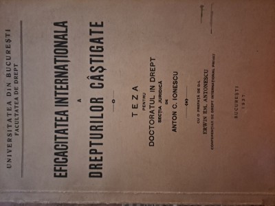 Eficacitatea Internationala drepturilor castigate- 1937 foto