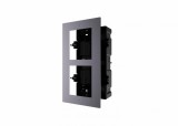 PANOU frontal HIKVISION pentru 2 module de videointerfon modular Hikvision DS-KD-ACF2, montare incastrata, aluminiu, doza de plastic inclusa, &quot;DS-KD-A