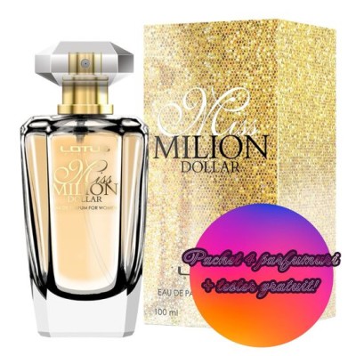 Set 4 Apa de parfum Miss Milion Dollar Revers, Femei, 100 ml + Tester 100 ml GRATUIT foto