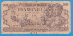 (14) BANCNOTA ROMANIA - 100 LEI 1947 (25 IUNIE 1947) foto