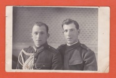 AMS @ - FOTOGRAFIE INTERBELICA - PLUTONIER ȘI SERGENT DE JANDARMI, SUCEAVA BUCOVINA