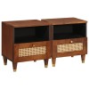 VidaXL Mese de noptieră cu sertar 2 pcs 40 x 33 x 46 cm