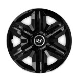 Cumpara ieftin Set 4 capace roti Hubcaps fast black R16 pentru gama auto Hyundai, Autohelix MSA