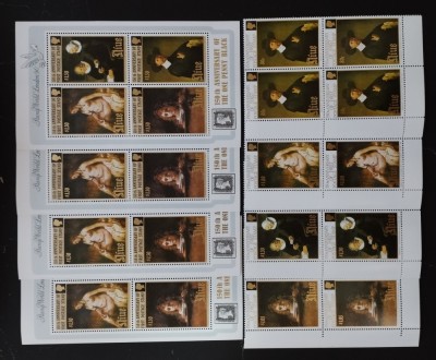 NIUE-150 ANI PRIMUL TIMBRU-PICTURI-4x4 V.+4 M/Sh.-MNH**-NIU 019B foto