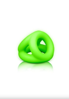 Inel Triplu Silicon Lichid Glow in the Dark, Verde Neon foto