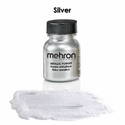 Pudra metalica Mehron Metallic Powder, 14-30g - 909 Silver foto