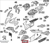 Cumpara ieftin Carena laterala stanga podea originala Peugeot Jet Force 50-125cc (alba)