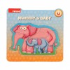 PUZZLE DIN SPUMA EVA-MAMA SI PUIUL ELEFANT,8 PIESE, PUEDO, PUEDO TOYS