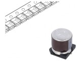 Condensator Electrolitic SMD 220uF 16V 10x10x10mm