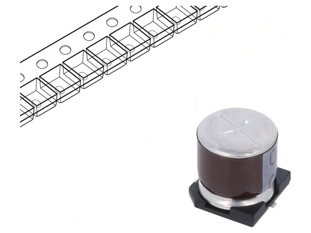 Condensator Electrolitic SMD 220uF 16V 10x10x10mm