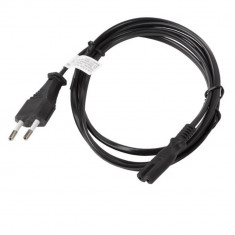 Cablu de alimentare TV radiocasetofon, lungime 3m, Lanberg 42913, Euro, CEE 7 16 la IEC 320 C7, 2 pini, 10A, negru foto