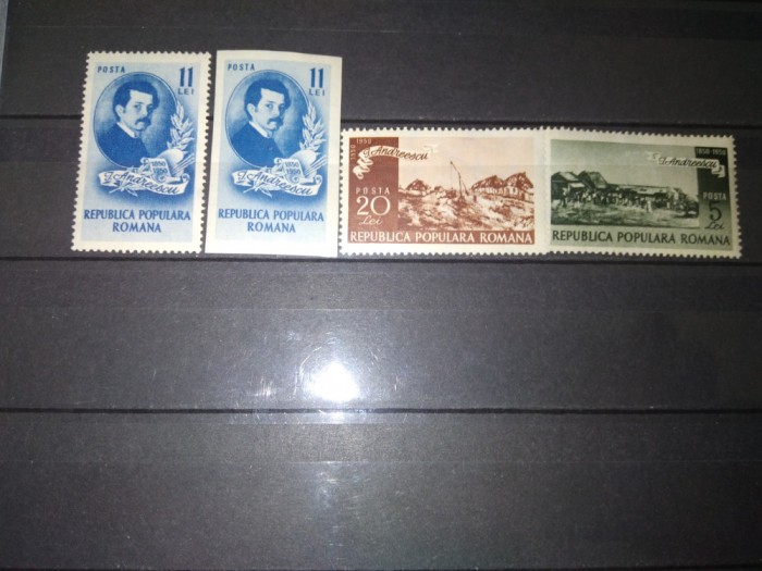 TIMBRE ROMANIA LP 262 1950 CENTENARUL NASTERII LUI ION ANDREESCU