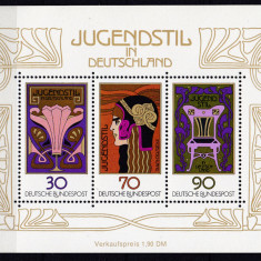 DB1 Arta Pictura Art Nouveau in Germania MS MNH