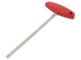 Cheie imbus HEX 6mm, lungime totală 182mm, lungime element lucru 150mm