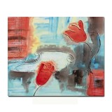 Tablou pictat manual, Maci stilizati, 60x50cm ulei pe panza in relief, gata de agatat pe perete