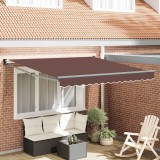 vidaXL Copertină retractabilă manual, maro, 300x250 cm 3215703