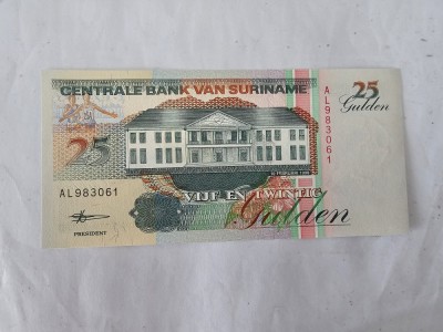 Surinam 25 Gulden 1998 Noua foto