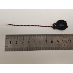 Baterie bios Laptop, CR2032, 1S85, 3V, 220mAh, 8.5cm, rosu si negru, 2 pini