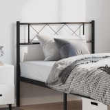 vidaXL Tăblie de pat metalică, negru, 100 cm
