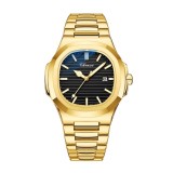 Ceas Bărbați Chenxi 8222 Auriu-Negru &ndash; Multifunctional, Design Business, Luminiscență, Rezistent la Apă 3ATM