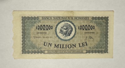 Bancnota Romania 1000000 lei 1947 aUNC foto