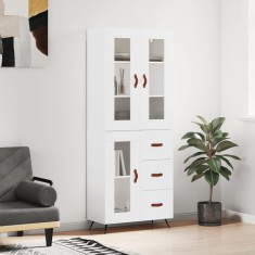 Gossi dulap inalt, alb, 69,5x34x180 cm, lemn compozit